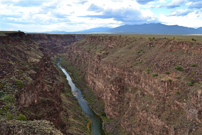 The Rio Grande Gorge west of Taos